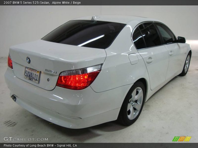 Alpine White / Beige 2007 BMW 5 Series 525i Sedan