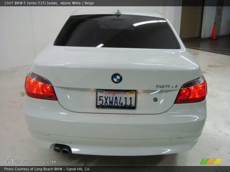 Alpine White / Beige 2007 BMW 5 Series 525i Sedan