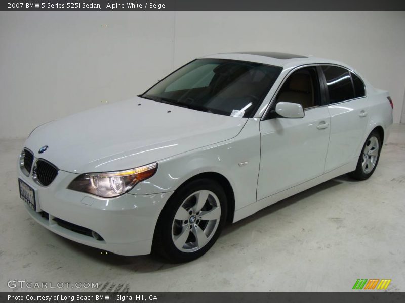 Alpine White / Beige 2007 BMW 5 Series 525i Sedan