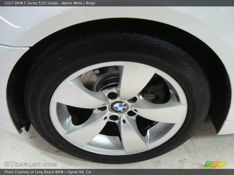 Alpine White / Beige 2007 BMW 5 Series 525i Sedan