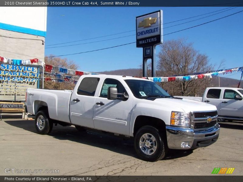 Summit White / Ebony 2010 Chevrolet Silverado 3500HD LT Crew Cab 4x4