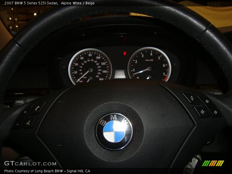Alpine White / Beige 2007 BMW 5 Series 525i Sedan