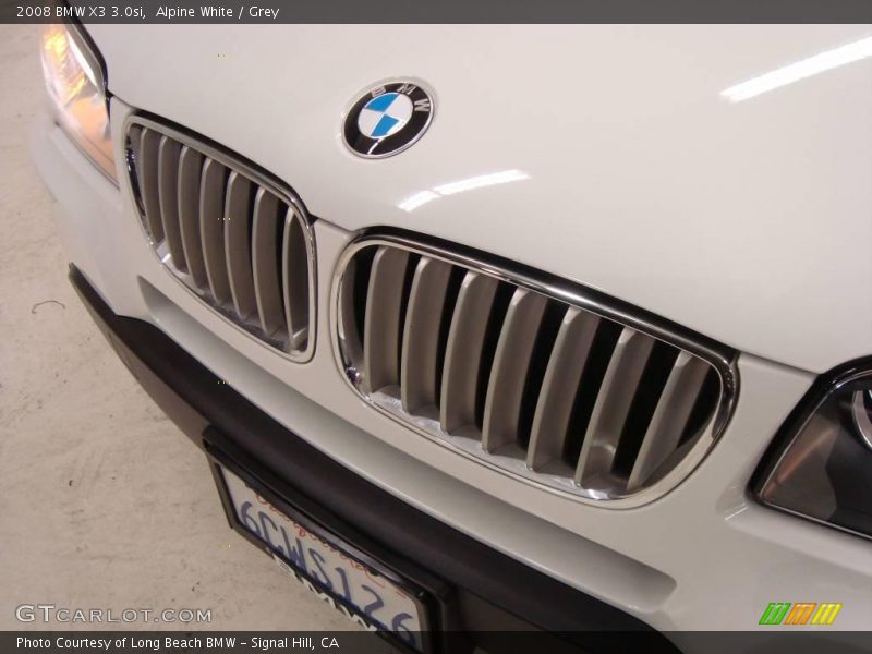 Alpine White / Grey 2008 BMW X3 3.0si