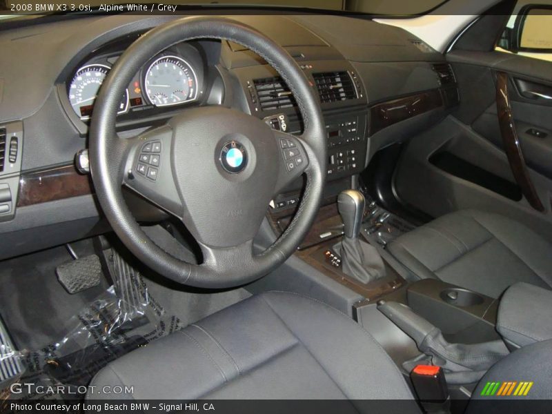 Alpine White / Grey 2008 BMW X3 3.0si
