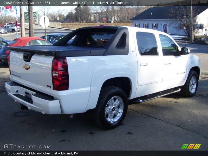 Summit White / Dark Titanium/Light Titanium 2008 Chevrolet Avalanche Z71 4x4