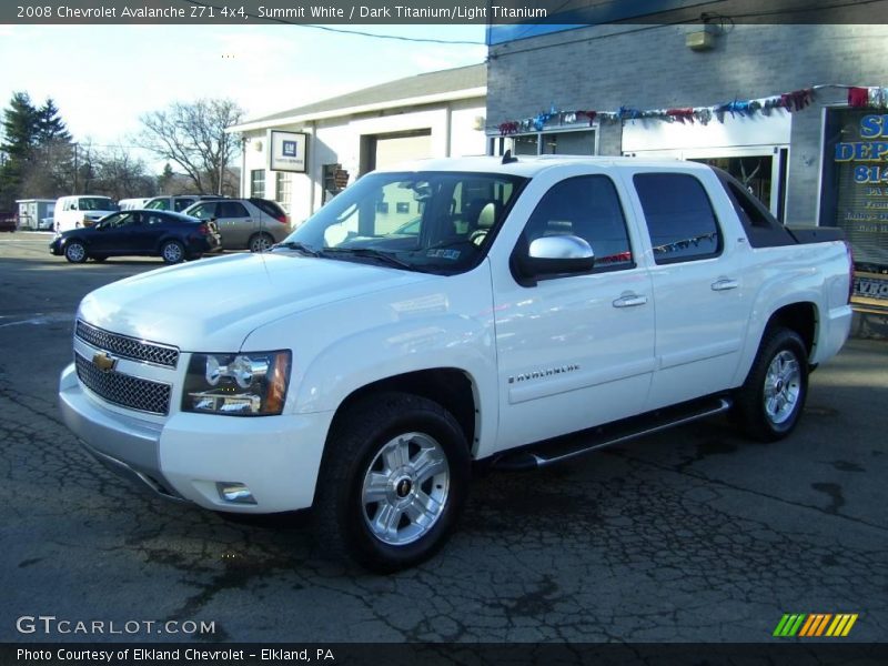 Summit White / Dark Titanium/Light Titanium 2008 Chevrolet Avalanche Z71 4x4
