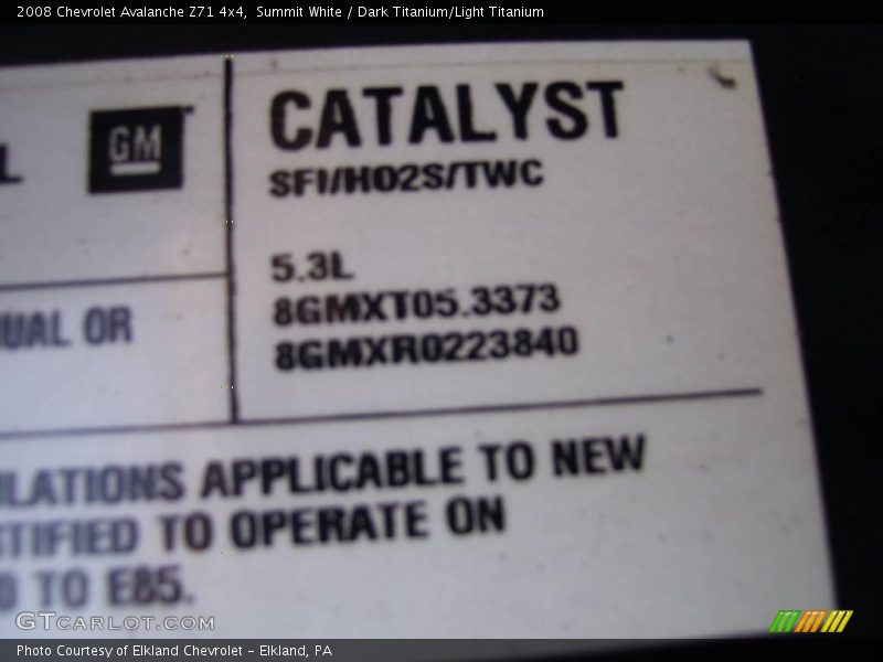 Summit White / Dark Titanium/Light Titanium 2008 Chevrolet Avalanche Z71 4x4