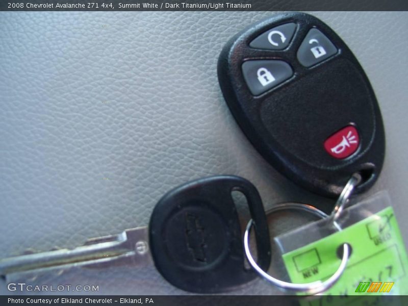 Summit White / Dark Titanium/Light Titanium 2008 Chevrolet Avalanche Z71 4x4