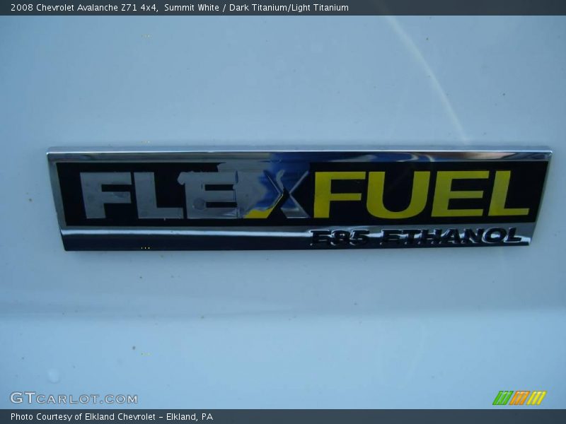 Summit White / Dark Titanium/Light Titanium 2008 Chevrolet Avalanche Z71 4x4