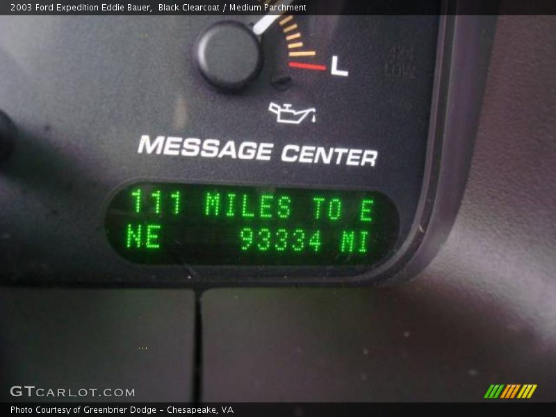 Black Clearcoat / Medium Parchment 2003 Ford Expedition Eddie Bauer