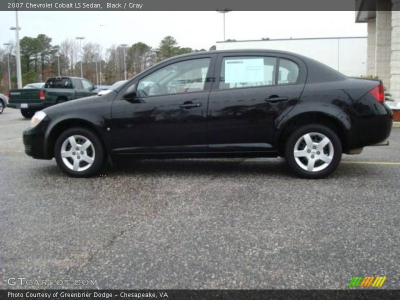 Black / Gray 2007 Chevrolet Cobalt LS Sedan