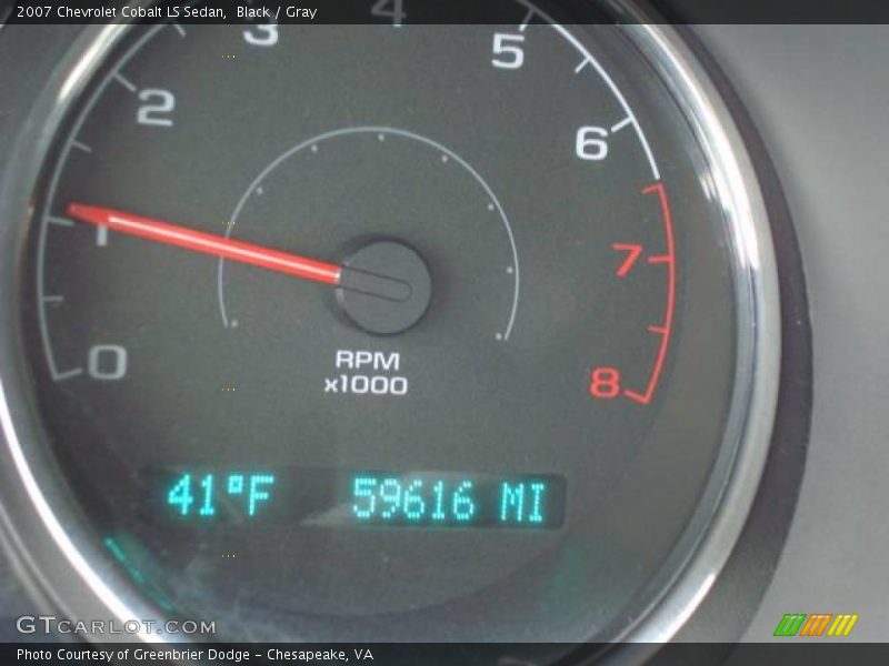 Black / Gray 2007 Chevrolet Cobalt LS Sedan