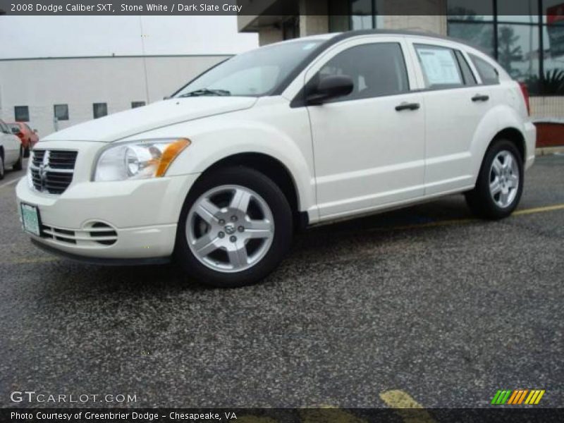Stone White / Dark Slate Gray 2008 Dodge Caliber SXT