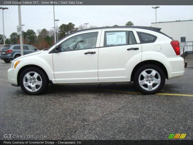 Stone White / Dark Slate Gray 2008 Dodge Caliber SXT