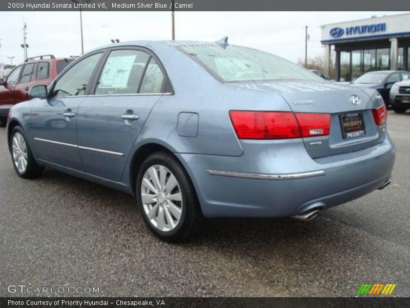 Medium Silver Blue / Camel 2009 Hyundai Sonata Limited V6