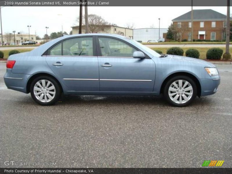Medium Silver Blue / Camel 2009 Hyundai Sonata Limited V6