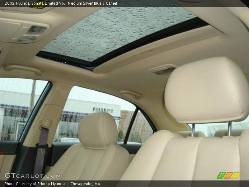 Medium Silver Blue / Camel 2009 Hyundai Sonata Limited V6