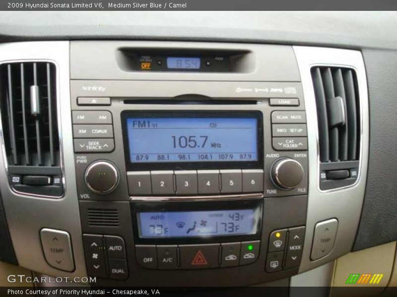 Medium Silver Blue / Camel 2009 Hyundai Sonata Limited V6