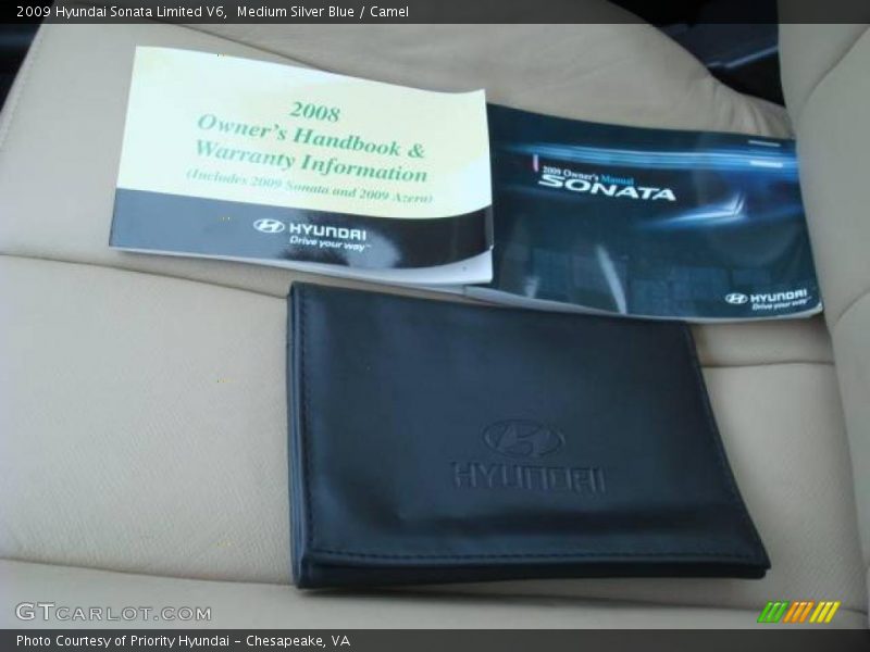 Medium Silver Blue / Camel 2009 Hyundai Sonata Limited V6