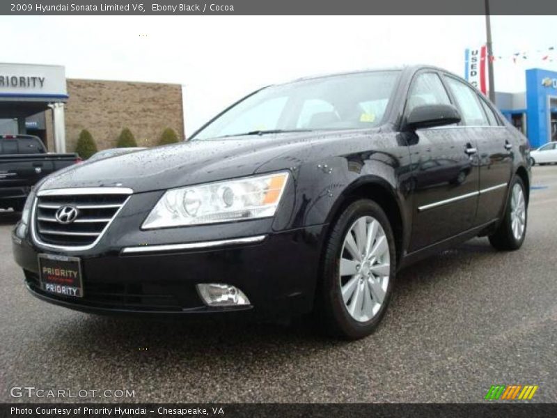Ebony Black / Cocoa 2009 Hyundai Sonata Limited V6