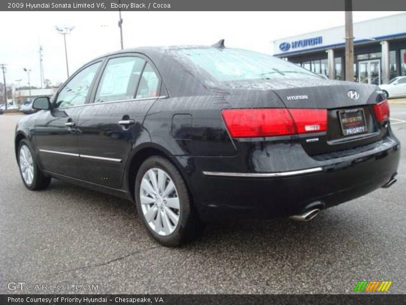 Ebony Black / Cocoa 2009 Hyundai Sonata Limited V6