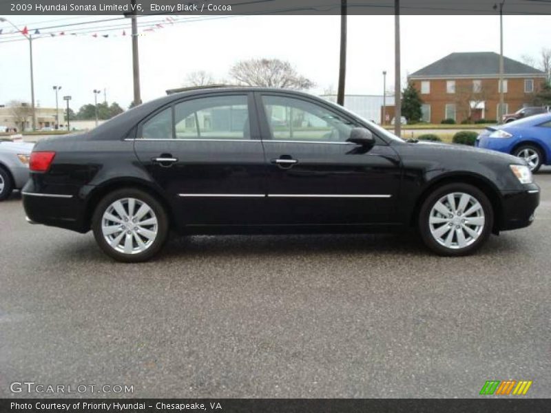 Ebony Black / Cocoa 2009 Hyundai Sonata Limited V6