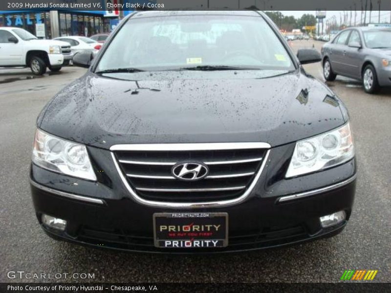 Ebony Black / Cocoa 2009 Hyundai Sonata Limited V6