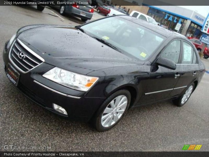 Ebony Black / Cocoa 2009 Hyundai Sonata Limited V6