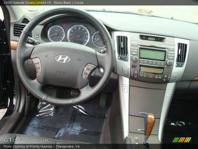 Ebony Black / Cocoa 2009 Hyundai Sonata Limited V6
