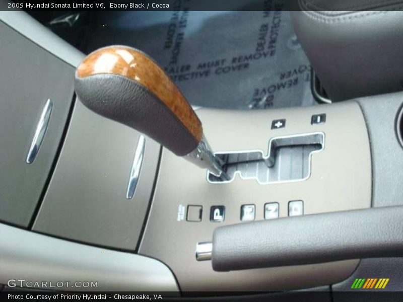 Ebony Black / Cocoa 2009 Hyundai Sonata Limited V6
