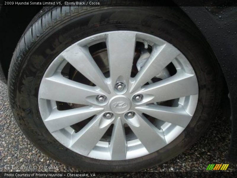 Ebony Black / Cocoa 2009 Hyundai Sonata Limited V6