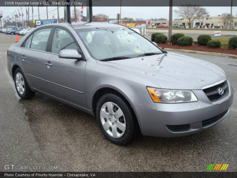 Steel Gray / Gray 2008 Hyundai Sonata GLS