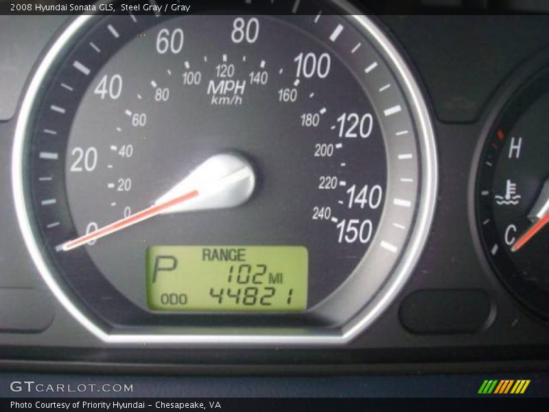 Steel Gray / Gray 2008 Hyundai Sonata GLS
