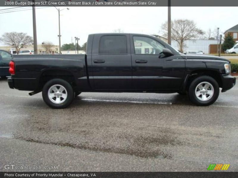 Brilliant Black / Dark Slate Gray/Medium Slate Gray 2008 Dodge Dakota SLT Crew Cab