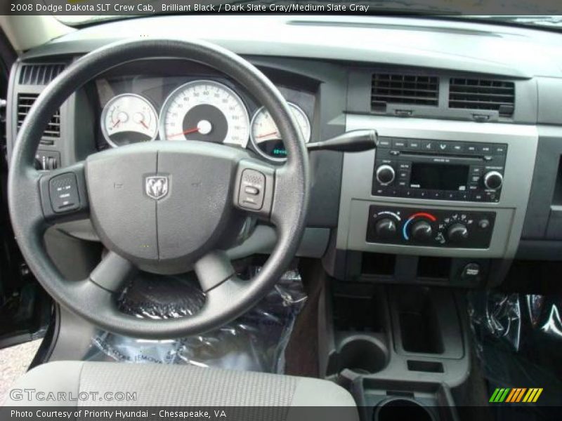 Brilliant Black / Dark Slate Gray/Medium Slate Gray 2008 Dodge Dakota SLT Crew Cab