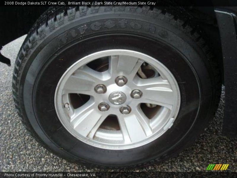 Brilliant Black / Dark Slate Gray/Medium Slate Gray 2008 Dodge Dakota SLT Crew Cab