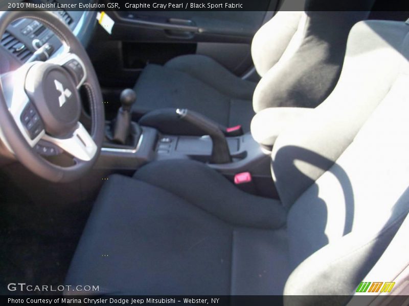 Graphite Gray Pearl / Black Sport Fabric 2010 Mitsubishi Lancer Evolution GSR