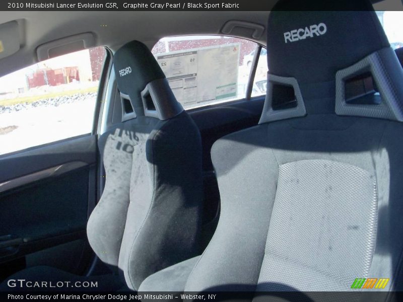 Graphite Gray Pearl / Black Sport Fabric 2010 Mitsubishi Lancer Evolution GSR