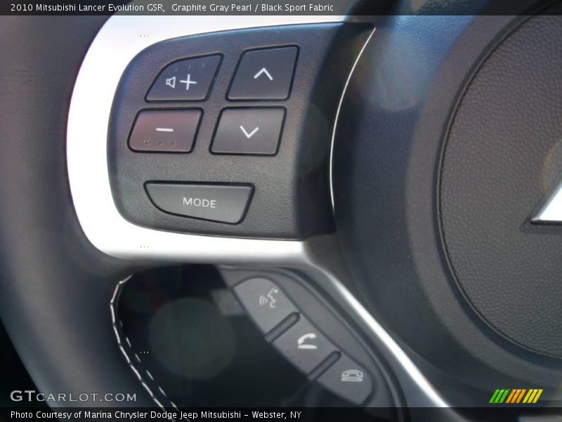 Graphite Gray Pearl / Black Sport Fabric 2010 Mitsubishi Lancer Evolution GSR