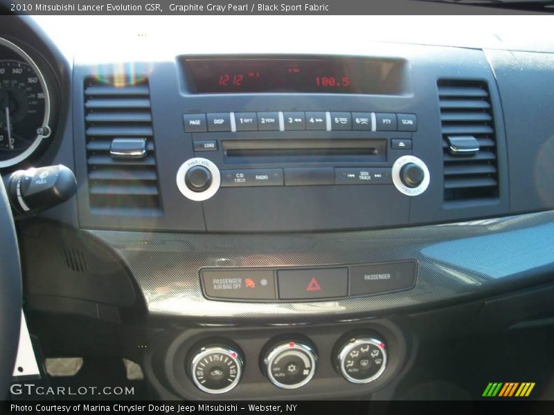 Graphite Gray Pearl / Black Sport Fabric 2010 Mitsubishi Lancer Evolution GSR
