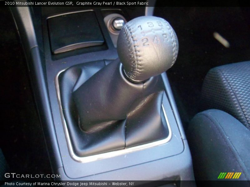 Graphite Gray Pearl / Black Sport Fabric 2010 Mitsubishi Lancer Evolution GSR