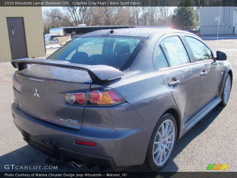 Graphite Gray Pearl / Black Sport Fabric 2010 Mitsubishi Lancer Evolution GSR