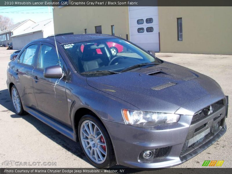 Graphite Gray Pearl / Black Sport Fabric 2010 Mitsubishi Lancer Evolution GSR