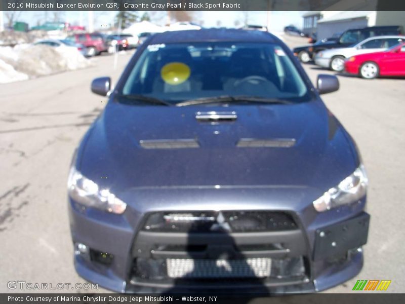 Graphite Gray Pearl / Black Sport Fabric 2010 Mitsubishi Lancer Evolution GSR