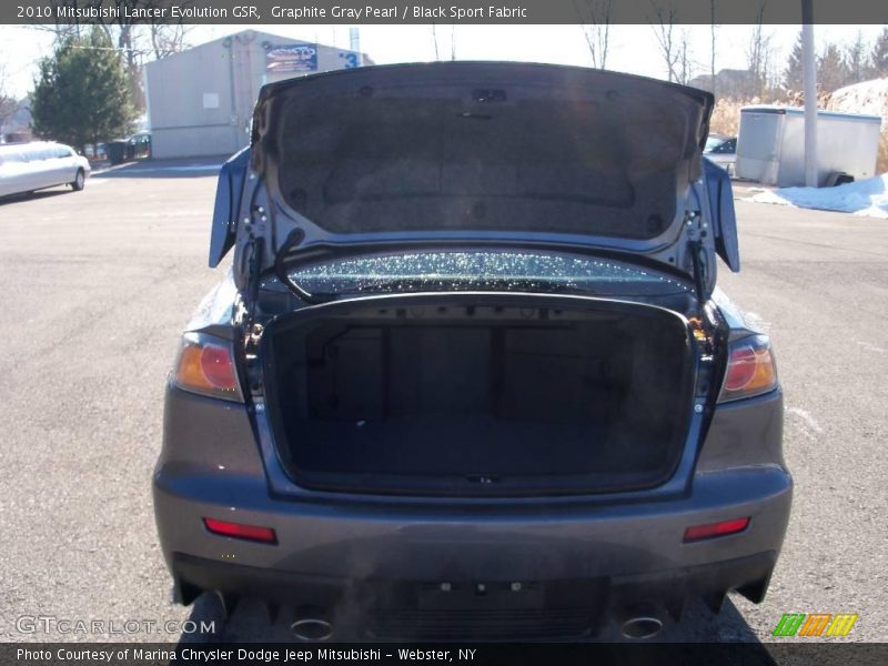 Graphite Gray Pearl / Black Sport Fabric 2010 Mitsubishi Lancer Evolution GSR