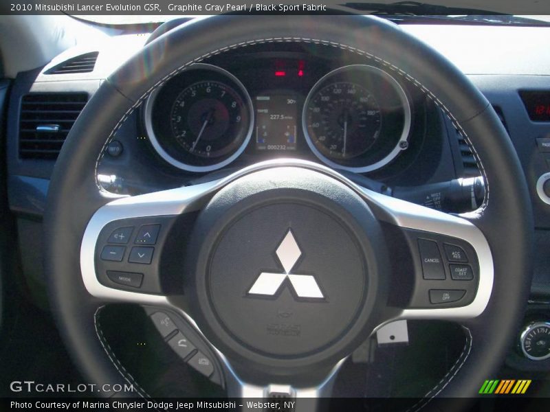 Graphite Gray Pearl / Black Sport Fabric 2010 Mitsubishi Lancer Evolution GSR