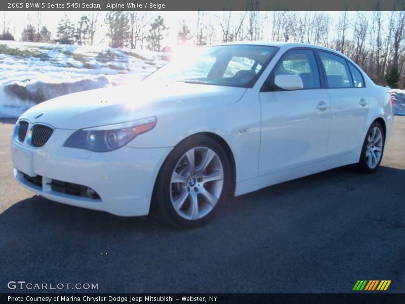 Alpine White / Beige 2005 BMW 5 Series 545i Sedan