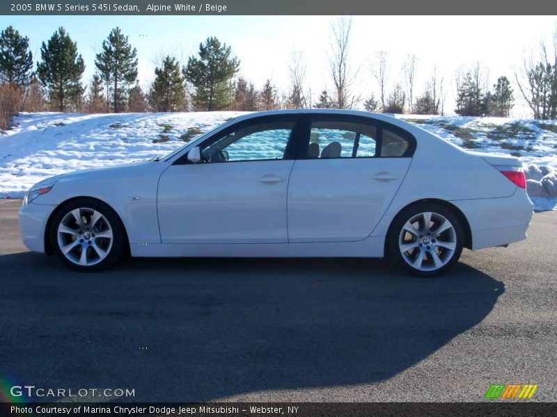 Alpine White / Beige 2005 BMW 5 Series 545i Sedan