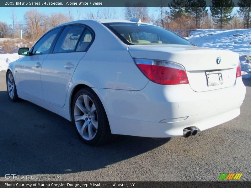 Alpine White / Beige 2005 BMW 5 Series 545i Sedan