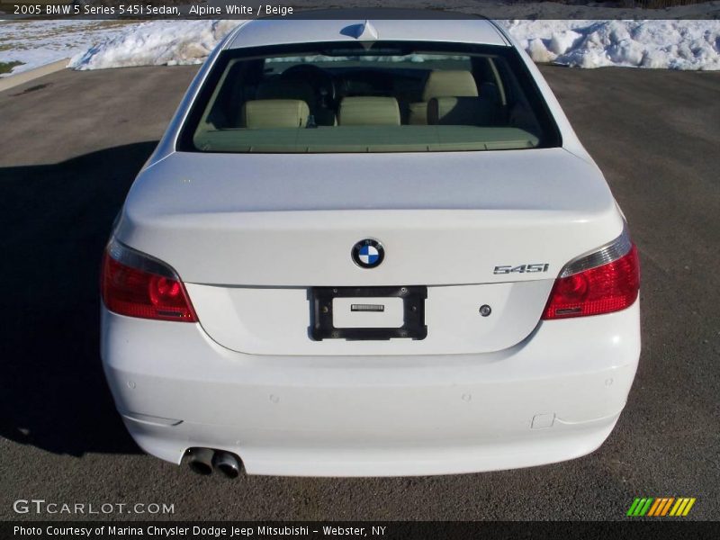 Alpine White / Beige 2005 BMW 5 Series 545i Sedan